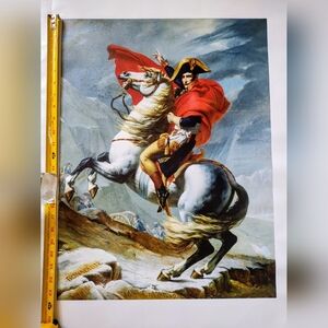 Napoleon Bonaparte Art Print with Red and Blue Accents
